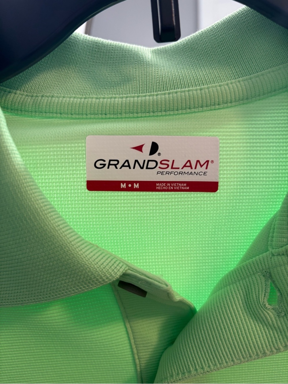 Grand Slam Men's Golf Mint Green Polo Shirt Size M - Picture 4 of 4